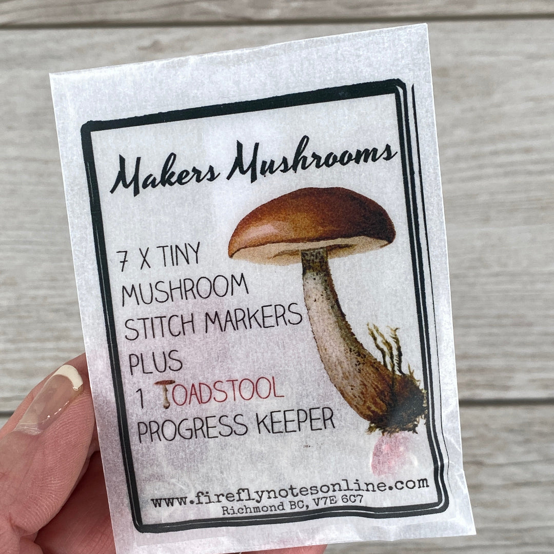 Mushroom Stitch Marker Pack | Firefly Notes