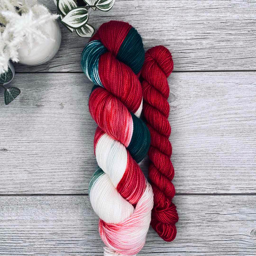 Christmas Taffy SOCK SET | fingering weight | Christmas