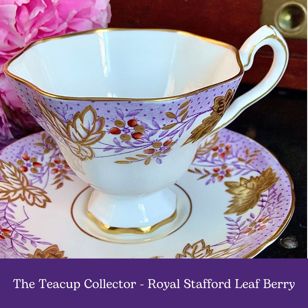 Royal Stafford Leaf Berry SOCK SET  |  Vintage Teacup Collector Series  |  Choose Fingering or DK weight