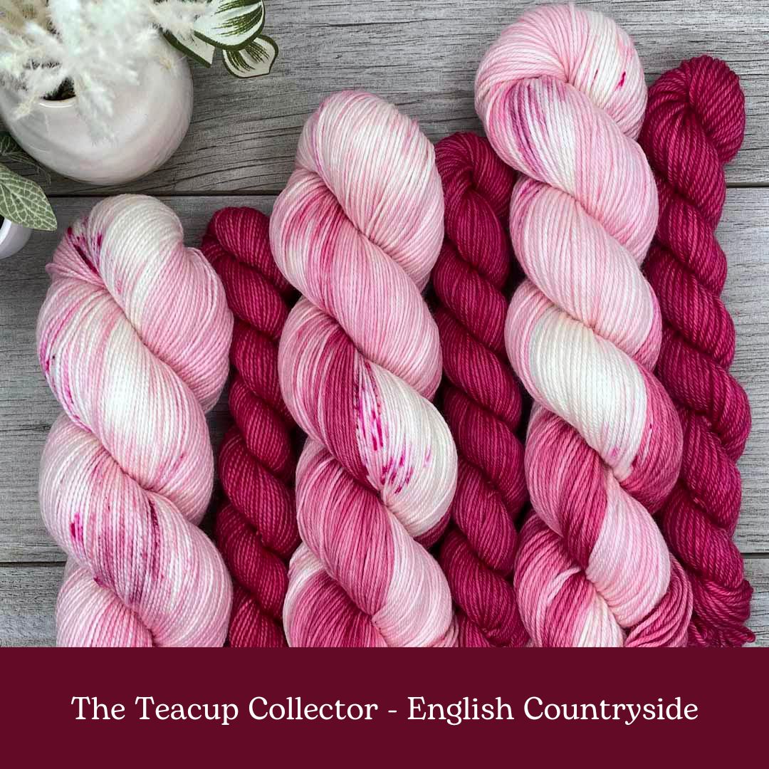 English Countryside SOCK SET  |  Vintage Teacup Collector Series  |  Choose Fingering or DK weight