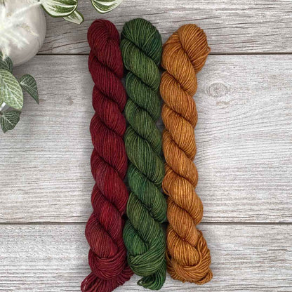 Christmas Stories - MINI skein set of 3  |  SHEEPISHsock  |  fingering weight