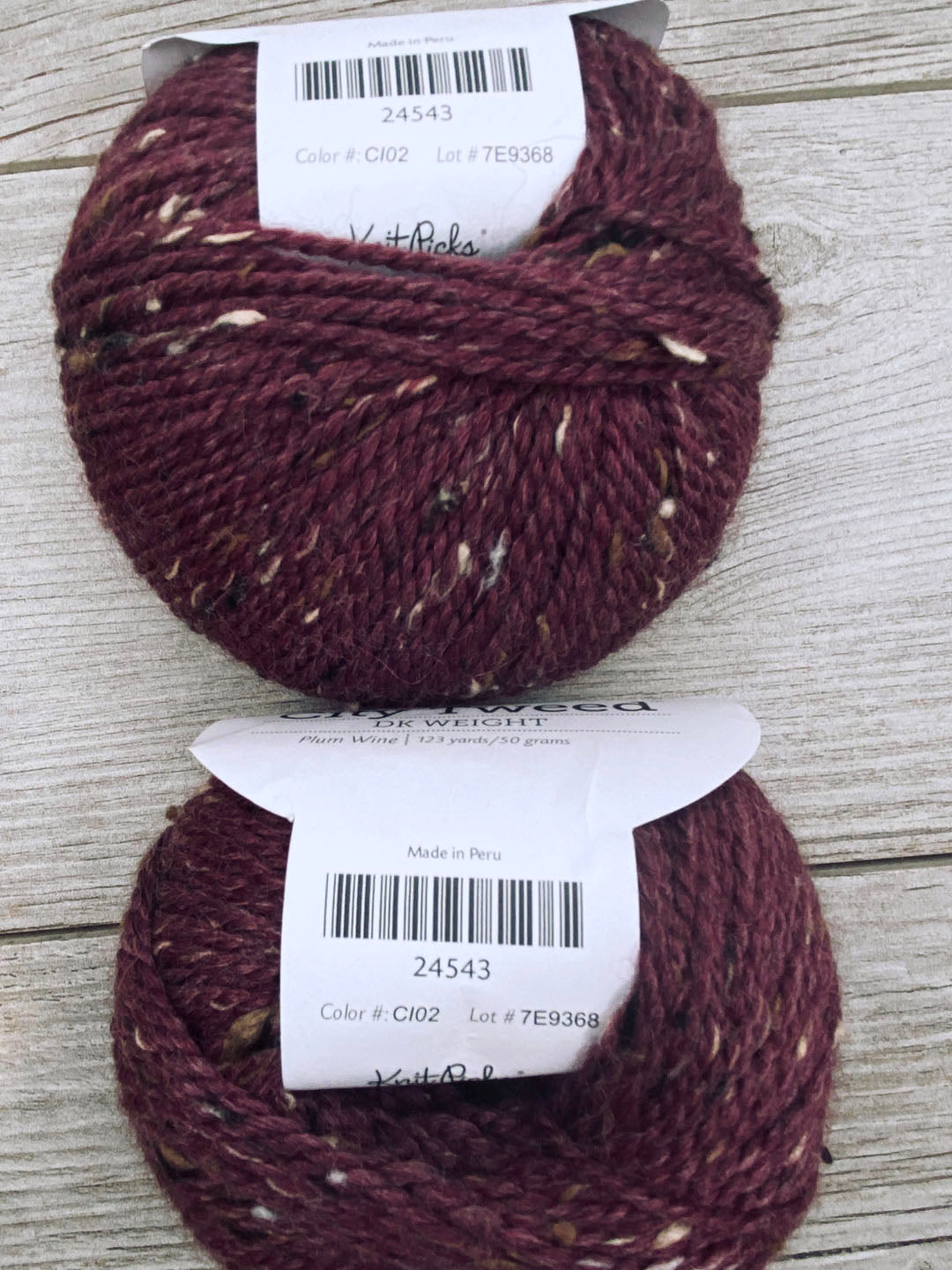 DESTASH  |  Knit Picks City Tweed - Plum Wine