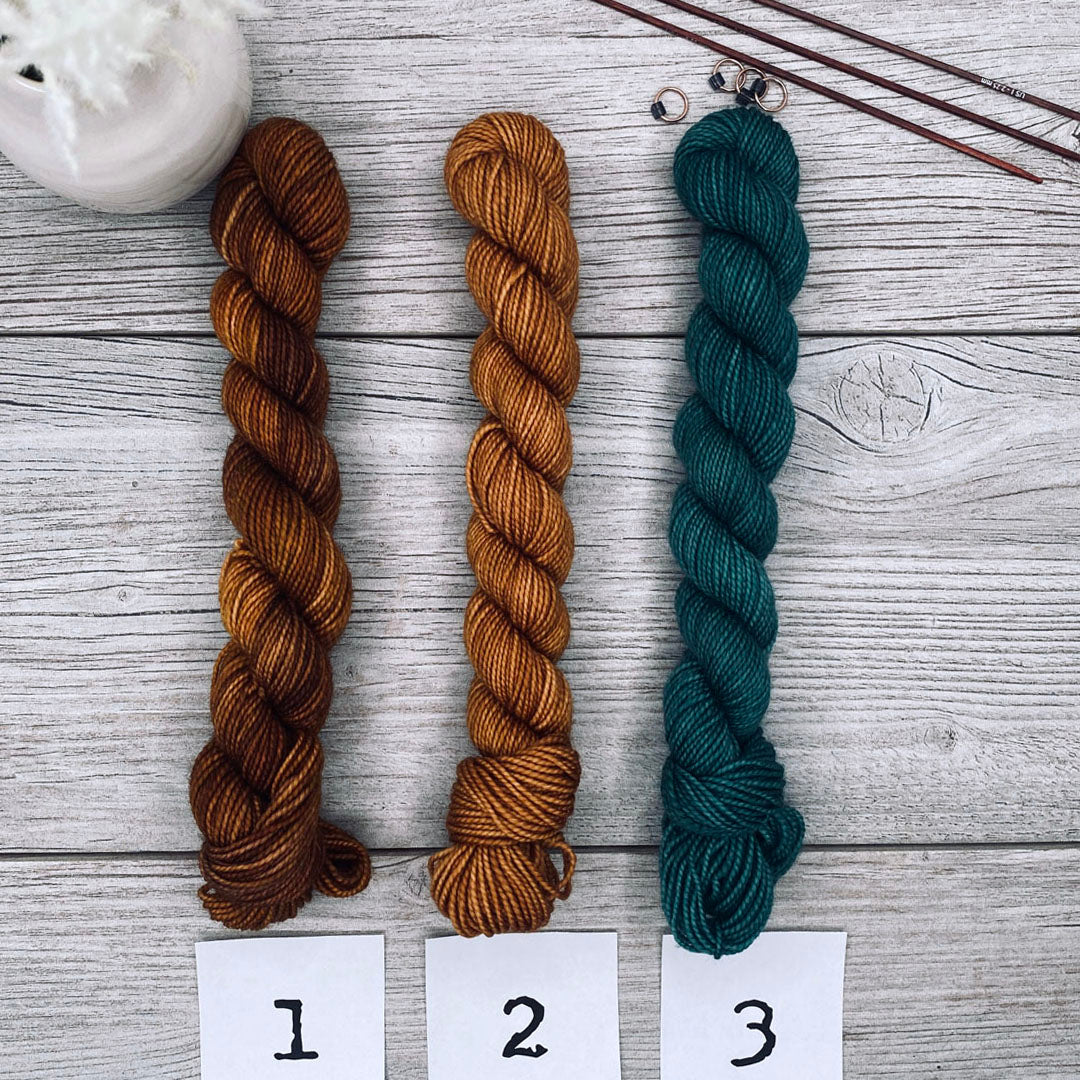 Mini Singles  |  Wayfarer Choices  | 80% SW Merino/20% Nylon |  fingering weight